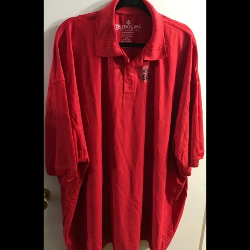 NWT MENS RED SHORT SLEEVE POLO